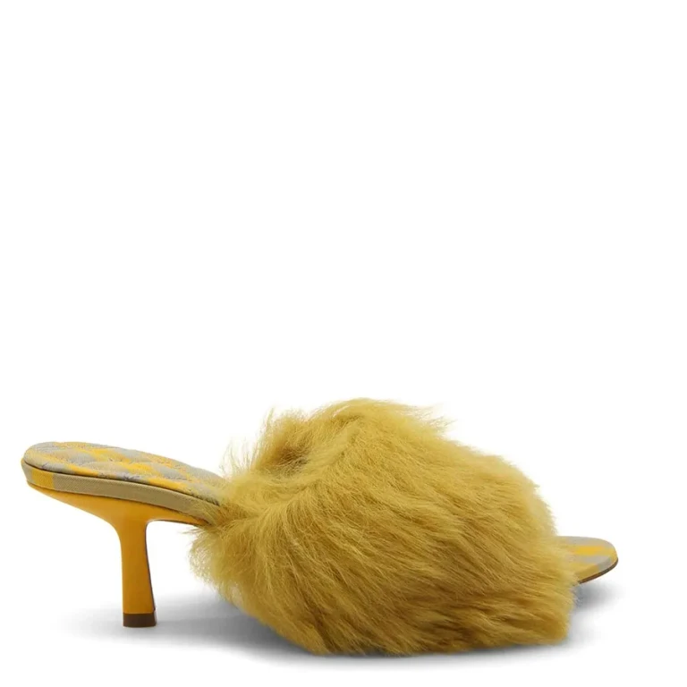 Burberry 60mm Shearling Minnie Mules