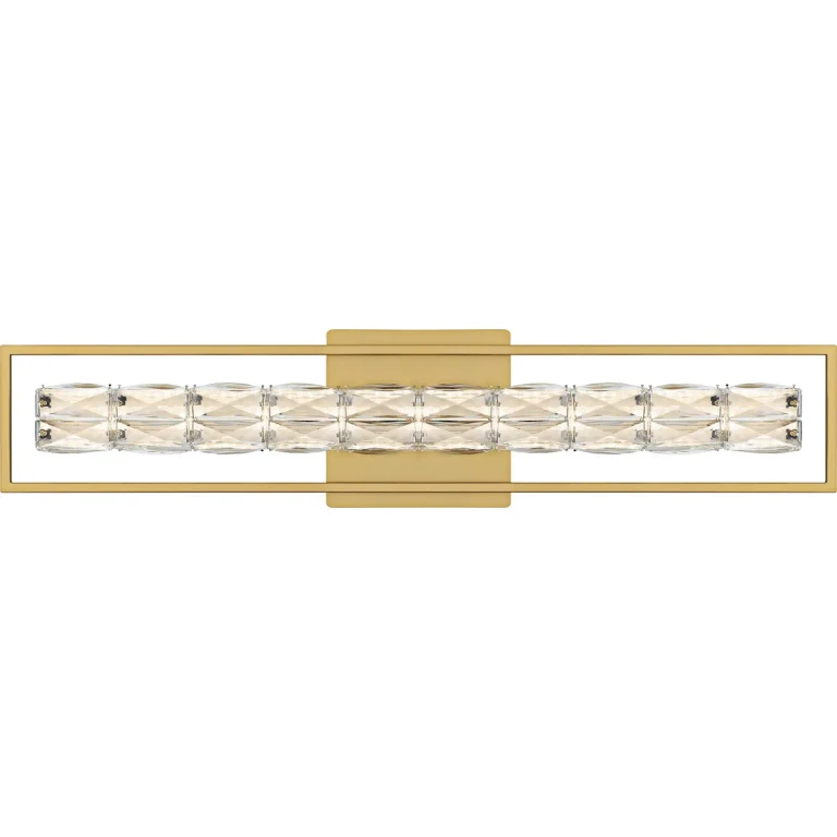 Soft Gold LED Bathroom Vanity Light from the Dazzle Collection