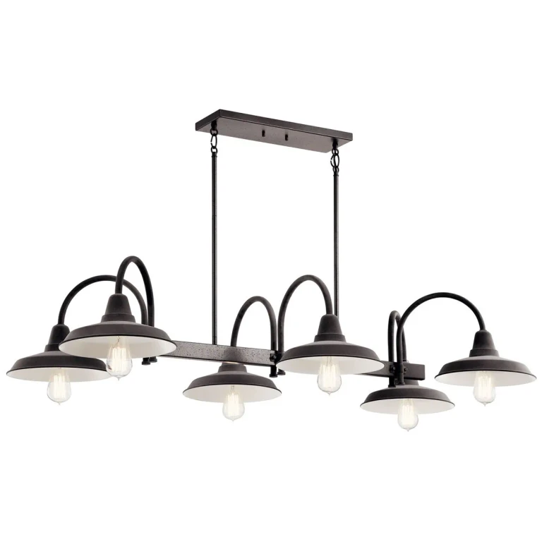 Marrus 6-Light Industrial Chandelier in Weathered Zinc