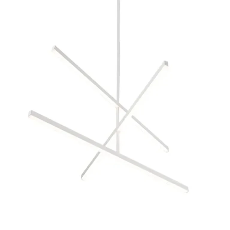 Vega LED Contemporary Chandelier in White