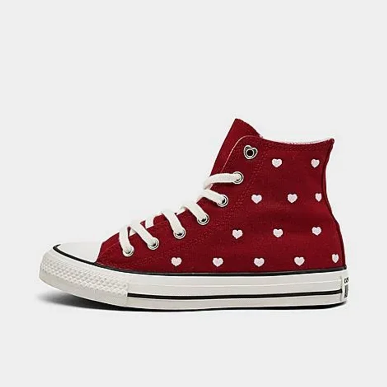 Converse Girls' Big Kids Chuck Taylor All Star Valentine's Day High Top Casual Shoes in Red/Pink Size: 3.5