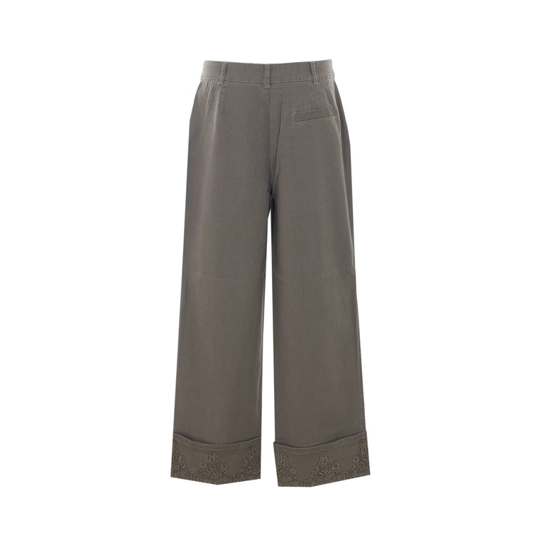 Liu Jo Trousers Green Cotton - Women