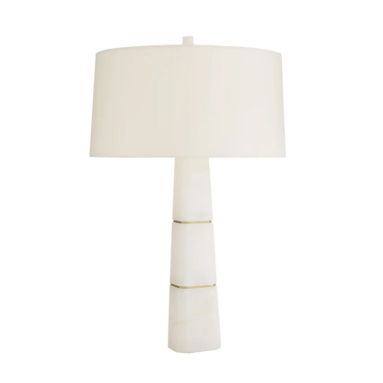 White One Light Table Lamp from the Dosman Collection