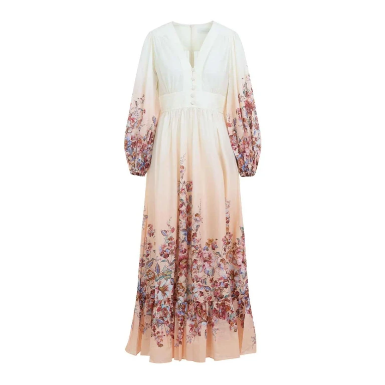 Zimmermann Maxi Robe - Blanc