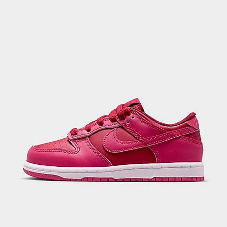 Nike Little Kids Dunk Low Casual Shoes in Team Red/Sweet Beet/White Size: 1.0