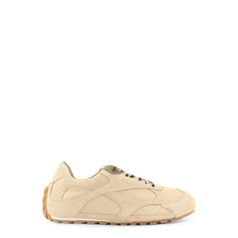 Bottega Veneta Beige Suede And Fabric Orbit Sneakers