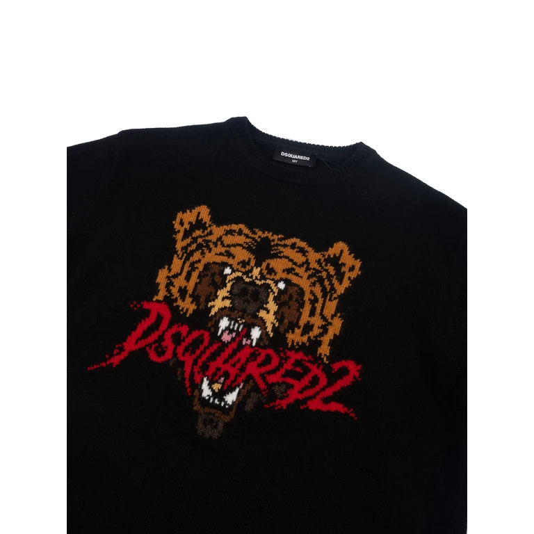 D-Squared2 Knitwear Black Crewneck - Kids