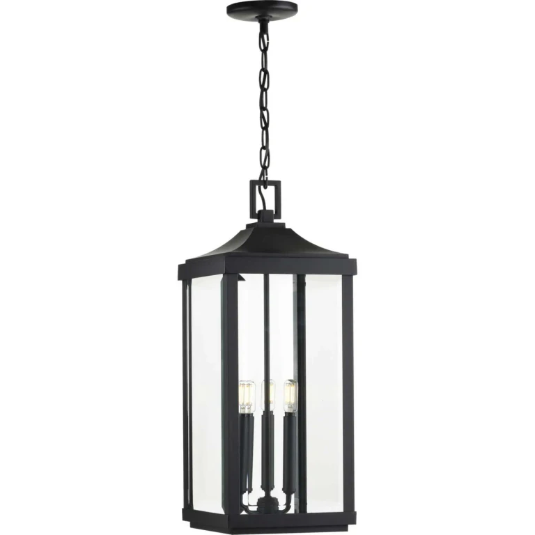 Black Three Light Hanging Lantern from the Gibbes Street Collection