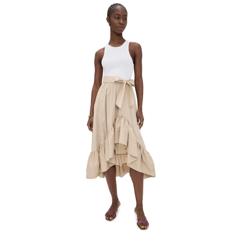 Cinq à Sept Zayla Dress White/Khaki XS