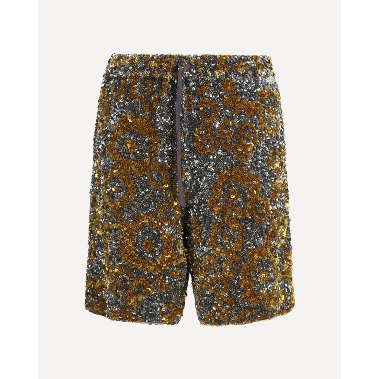 DRIES VAN NOTEN Sequin-embellished Shorts Male 50