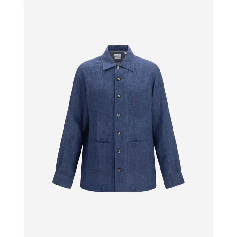 Brunello Cucinelli Easy Fit linnen overhemd