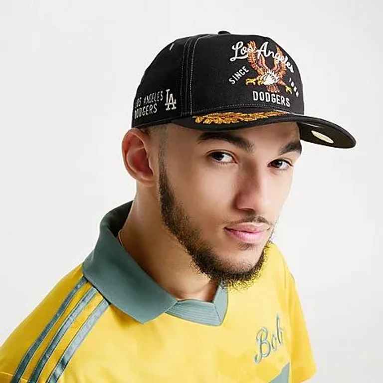47 Brand '47 Los Angeles Dodgers MLB HITCH Snapback Hat in Black