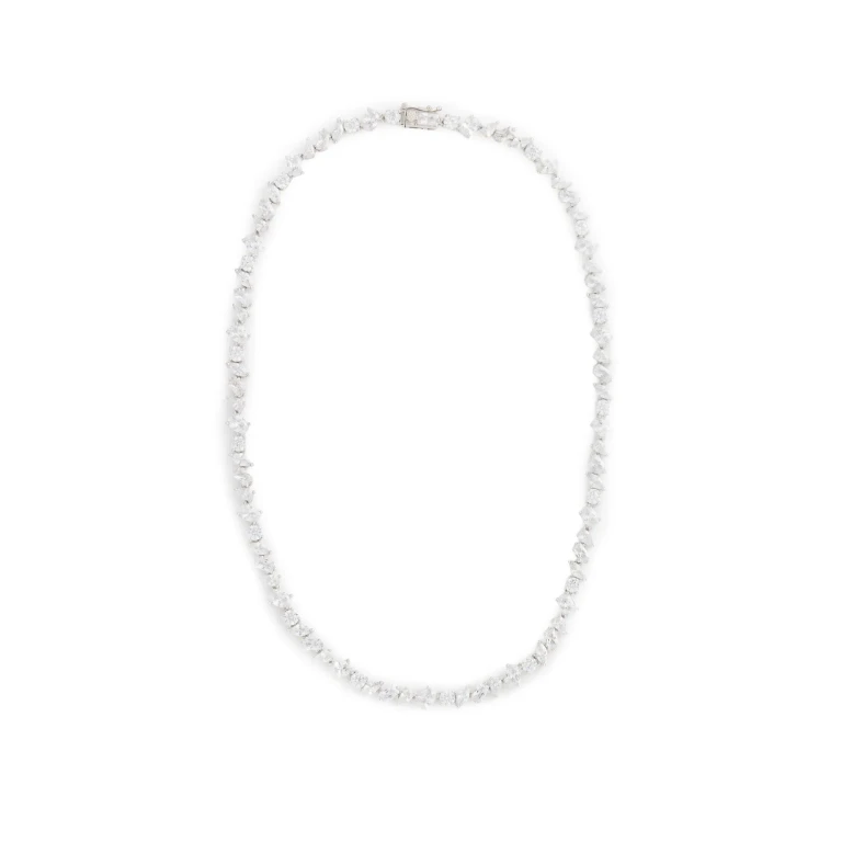 SHASHI Pear Tennis Necklace Silver One Size
