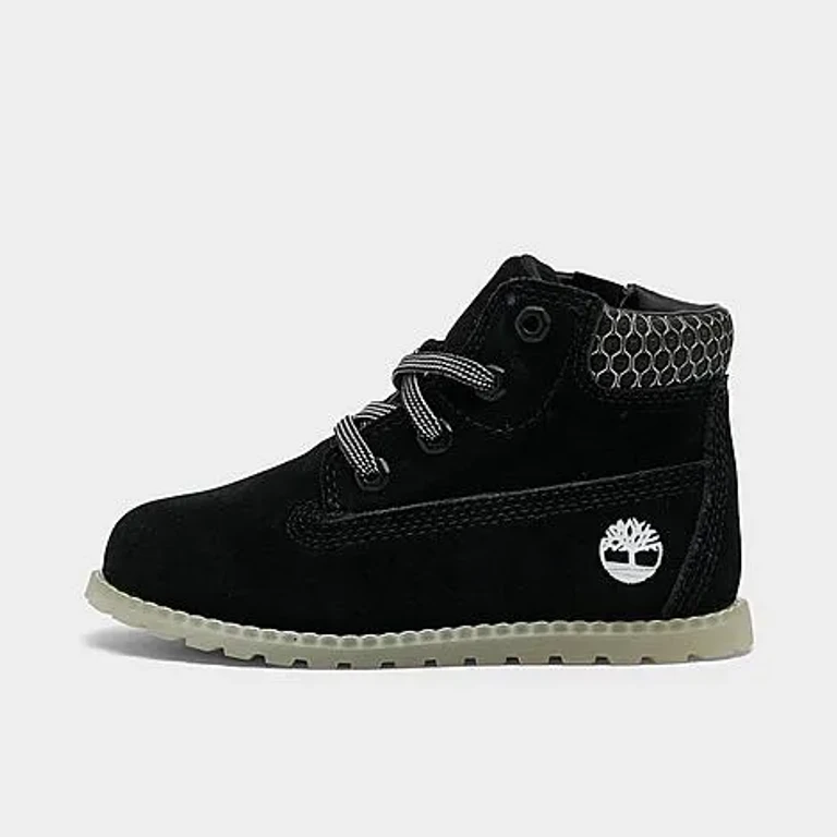 Timberland Kids Toddler Pokey Pine Waterproof Boots in Black Size: 4.0