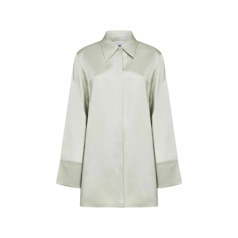 Jil Sander Shirts Verde Chiaro Acetate Viscose - Women
