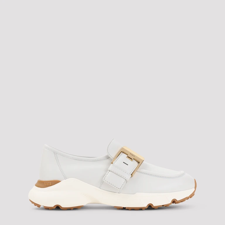 Tod`S Sport Runner White Leather Rubber Shoe - Women