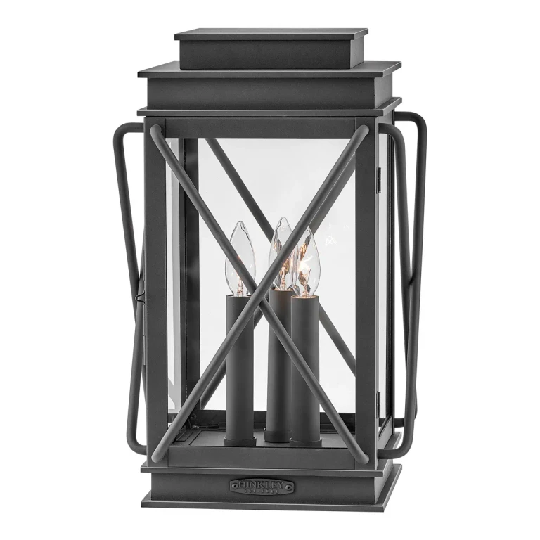 Museum Black LED Pier Mount Lantern from the Montecito Collection