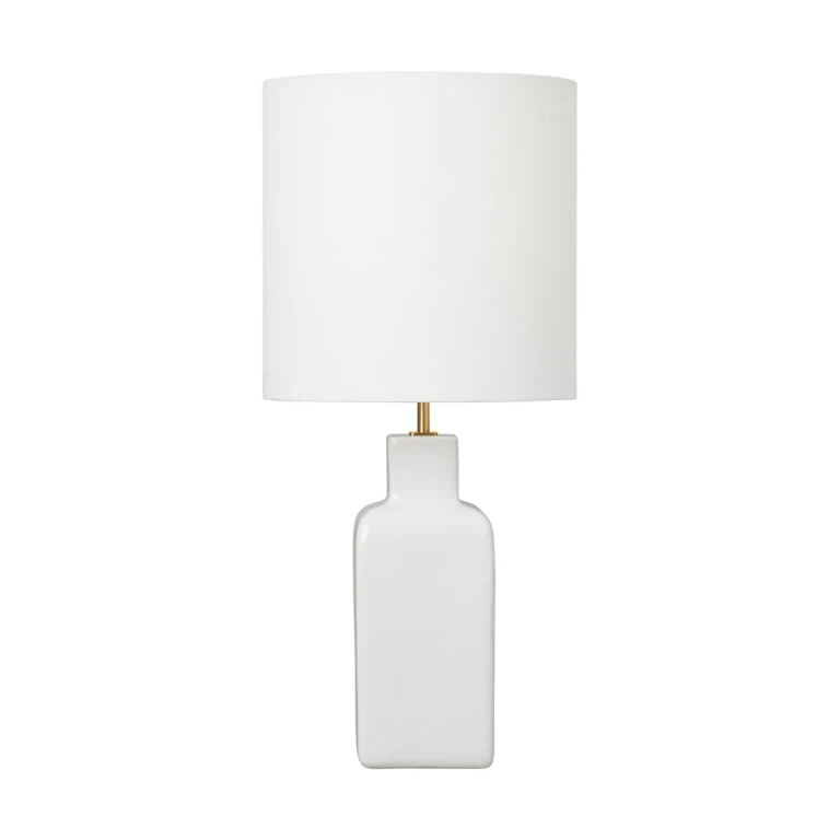 New White One Light Table Lamp from the Anderson Collection
