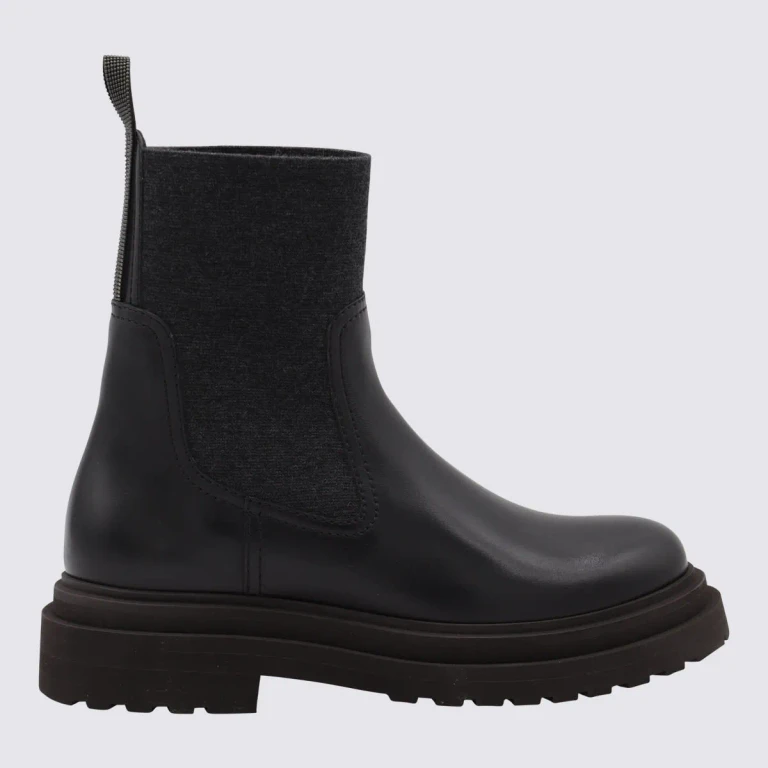 Ganni Black Leather Boots
