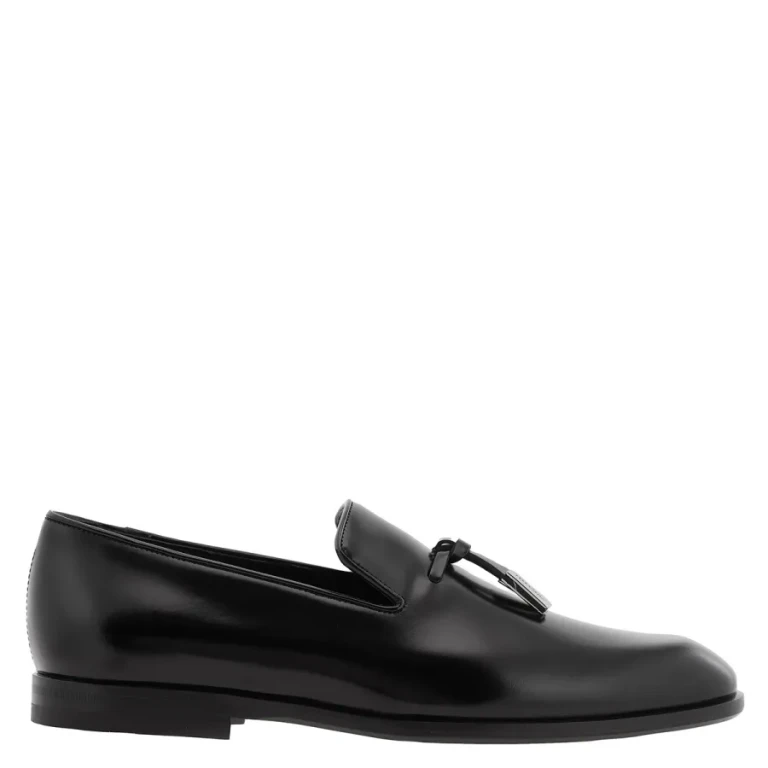 Ferragamo Smooth Leather Tassel Loafers, Size 7 EEE