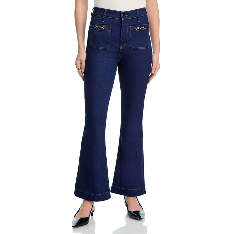 Veronica Beard Carson High Rise Ankle Jeans in Indigo Rinse