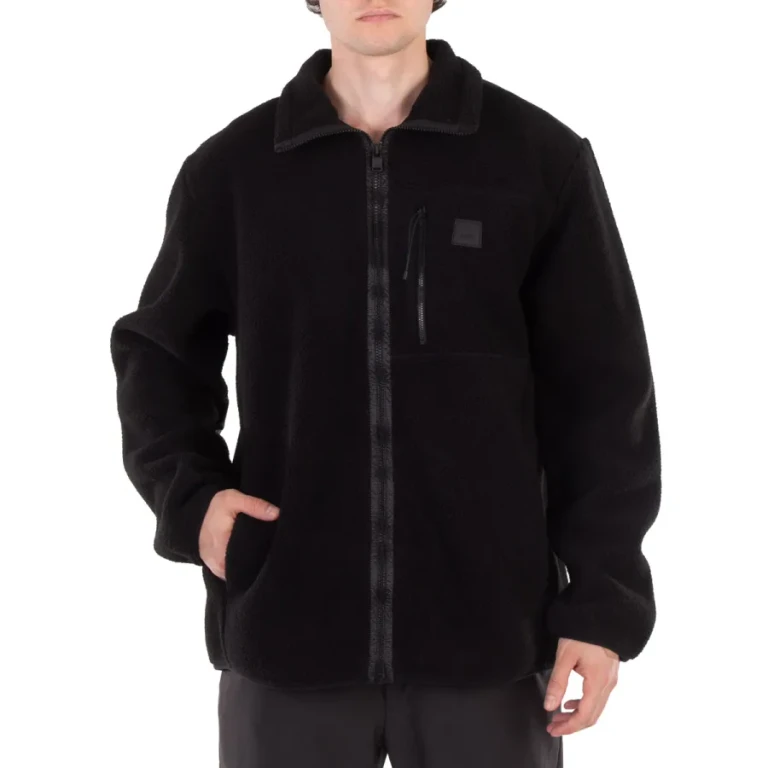 Rains Mens Black Yermo Fleece Jacket