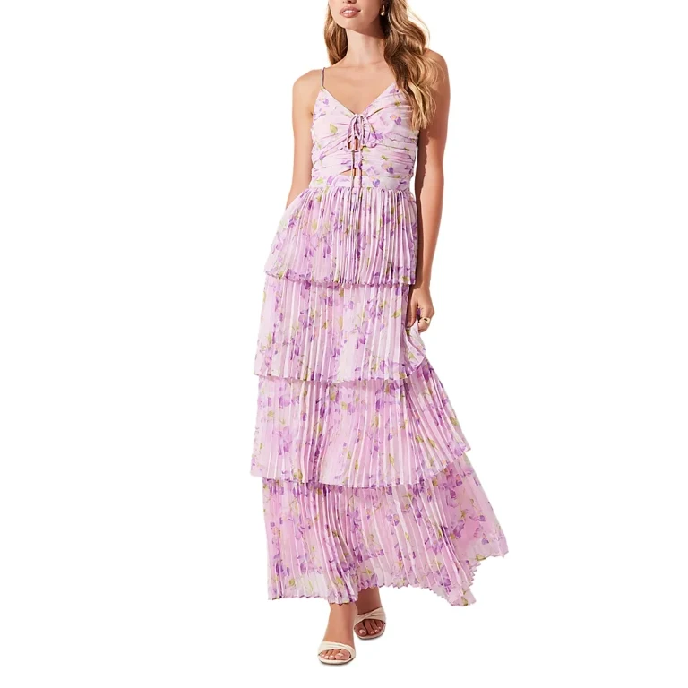 Astr the Label Daytona Pleated Maxi Dress