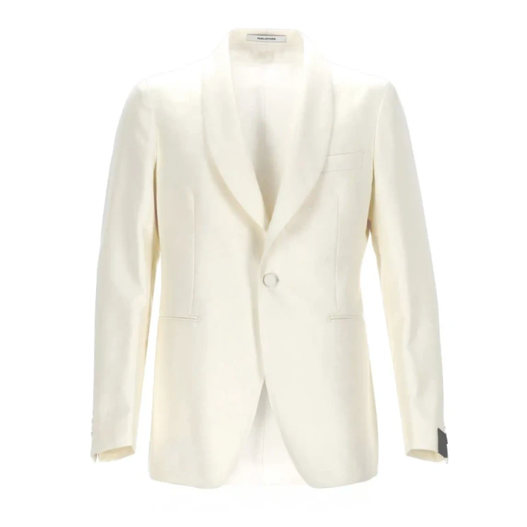 Blazer crème en mélange de lin