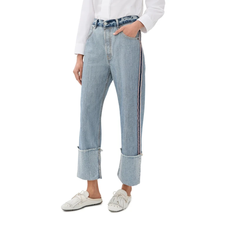 Pantalon en jean à revers Acne Studios Mid Blue 42