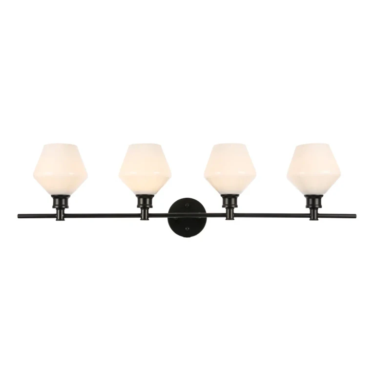 Black Four Light Wall Sconce from the Gene Collection
