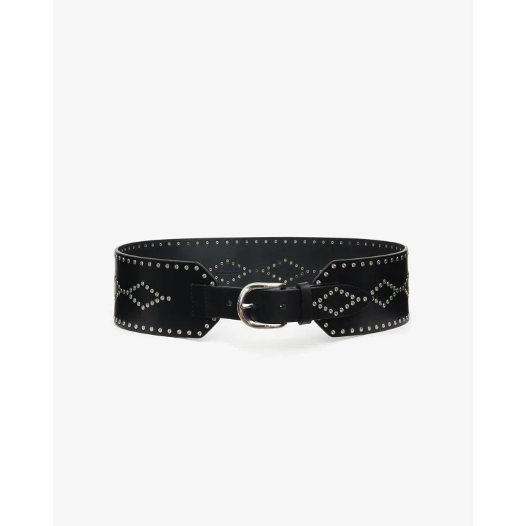 Ceinture Lucie - Femme - Noir Et Argenté - Taille 75 - Isabel Marant