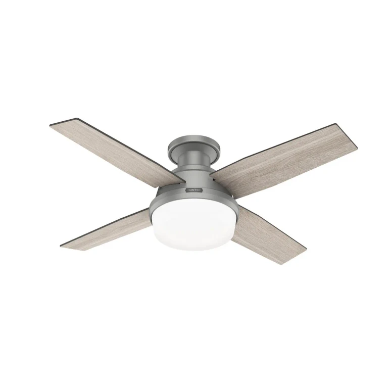 Matte Silver 52"Ceiling Fan from the Dempsey Collection