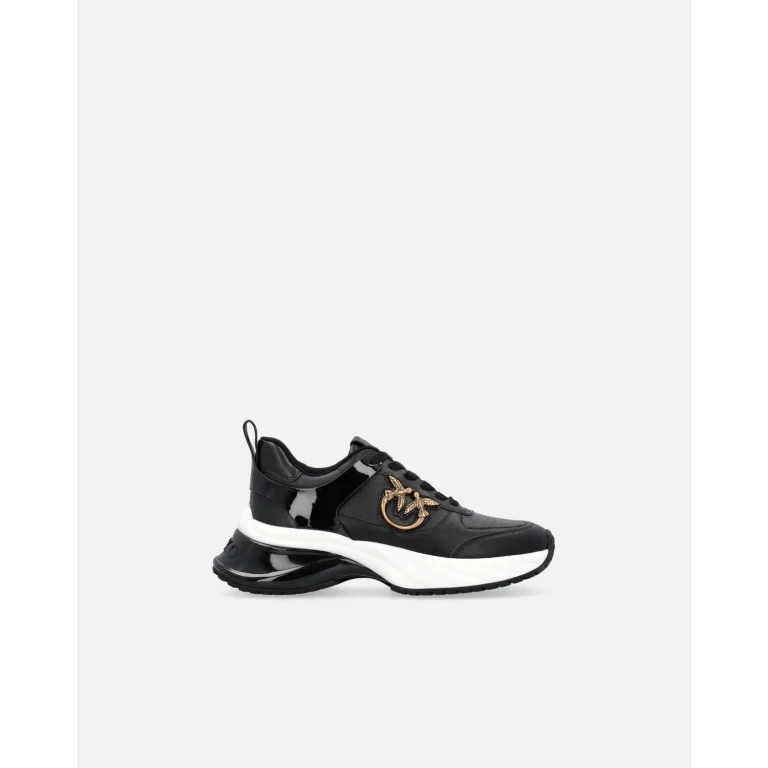 Pinko Sneakers Ariel cuir avec détails finition miroir