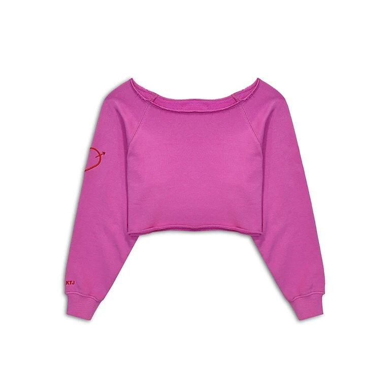 KatieJnyc Girls' Shane Off Shoulder Cropped Sweatshirt - Big Kid