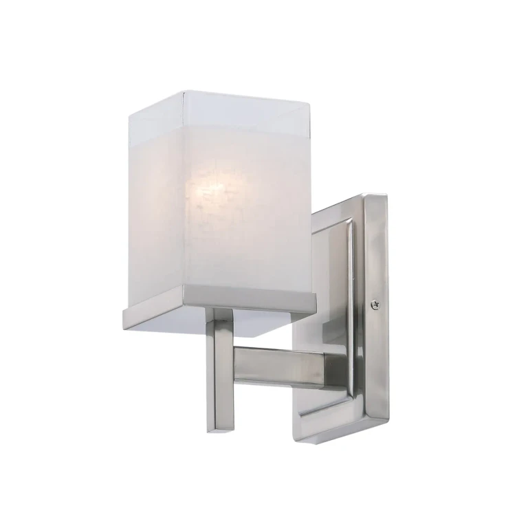 Tetra Bathroom Vanity Light in Satin Nickel