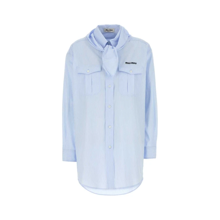 Prada Embroidered Poplin Shirt