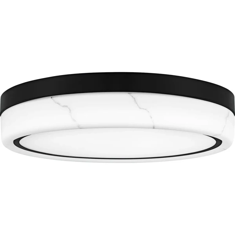 Matte Black LED Flush Mount from the Gasper Collection