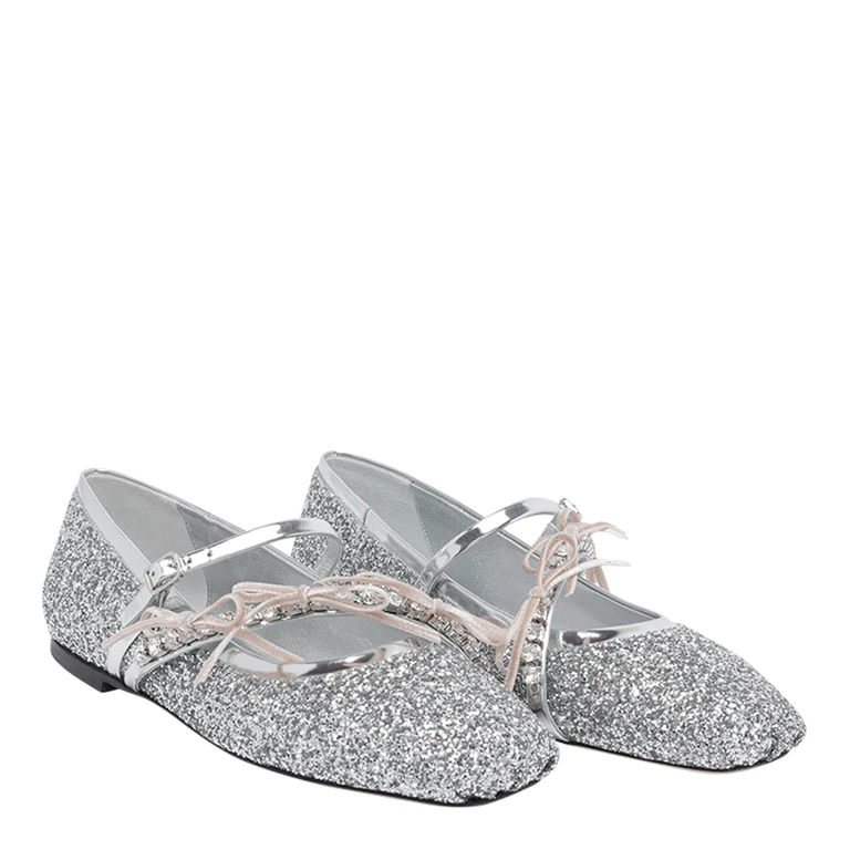 Jimmy Choo Flat Shoes Silver - Women