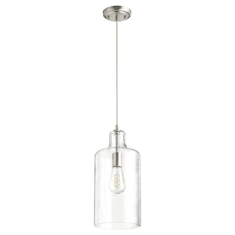 Satin Nickel One Light Pendant from the 8141 Pendants Collection