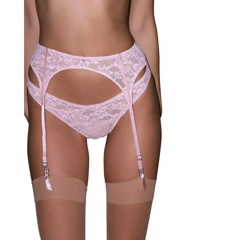 Fleur du Mal Le Stretch Lace Thong Black XL