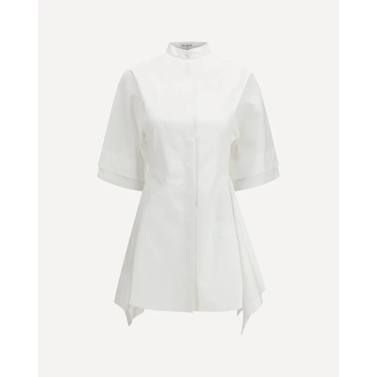 Robe ALAÏA en popeline à panneaux