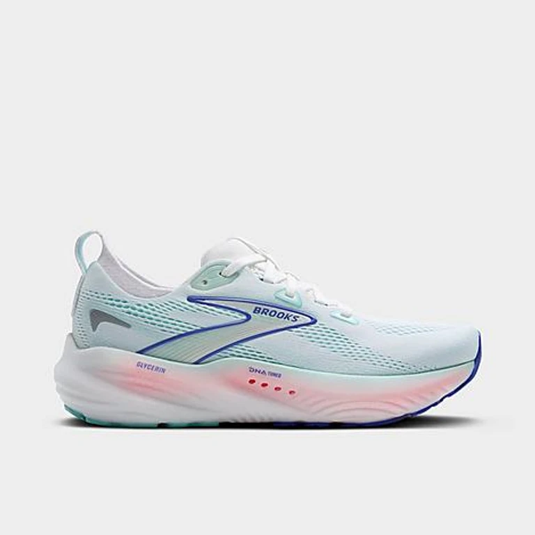Brooks Women's Glycerin 22 Running Shoes in White/Limpet Shell/Amparo Blue Size: 10.5