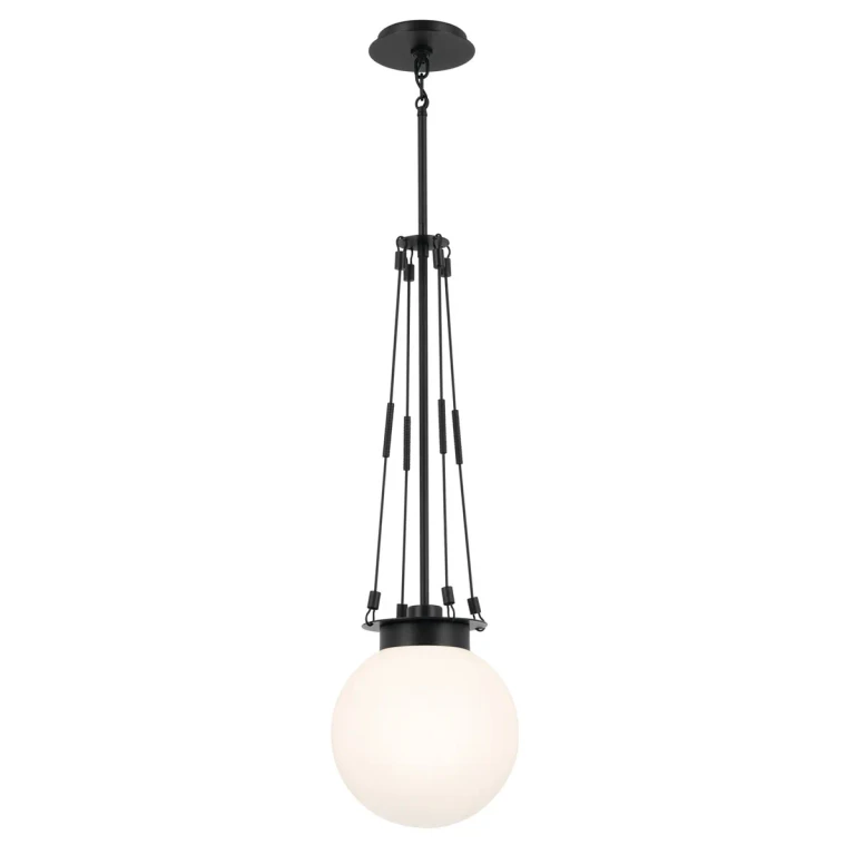 Black One Light Pendant from the Albers Collection