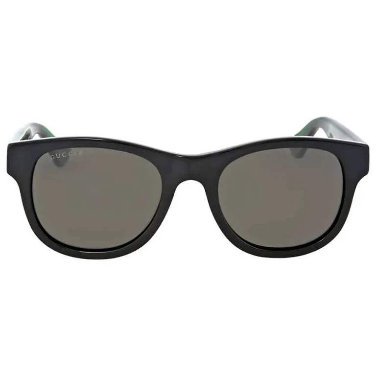 Gucci Polarized Grey Square Mens Sunglasses GG0003S 006 52