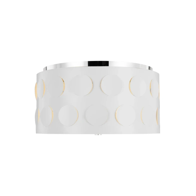 Visual Comfort Studio Dottie 3-Light Ceiling Light in Polished Nickel by Kate Spade New York