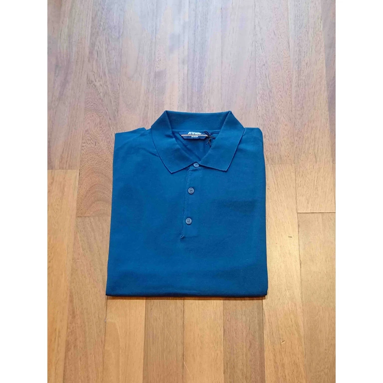 Kway Pleyne Blue Cotton Polo - Men