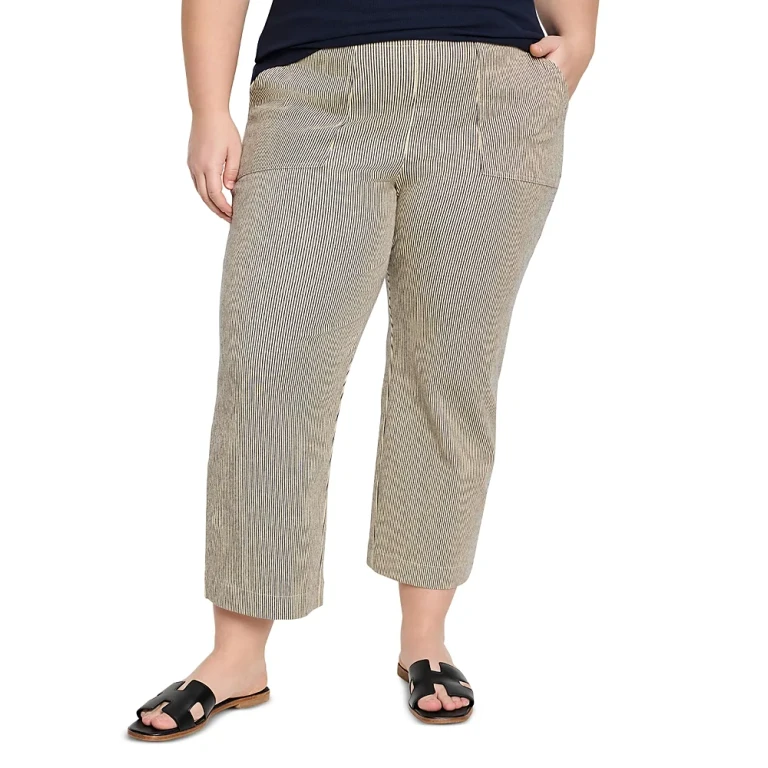 Nic+Zoe Plus All Day Stripe Wide Leg Pants