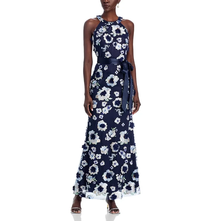 Eliza J Embroidered Maxi Dress