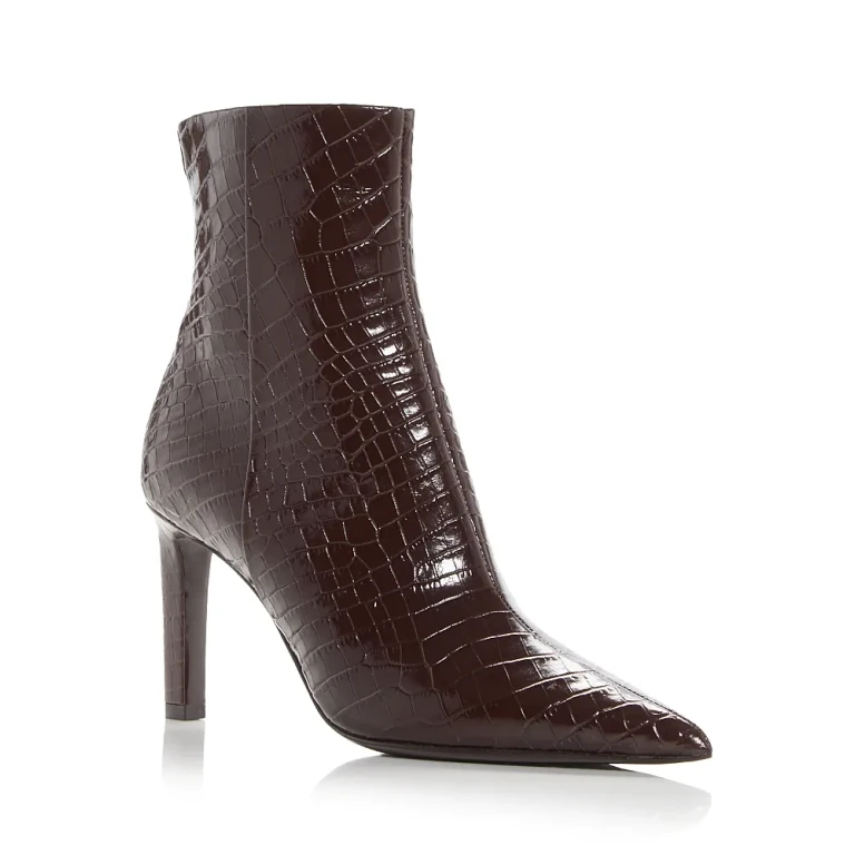 Jimmy Choo Women's Frankie 85 Croc Embossed Booties