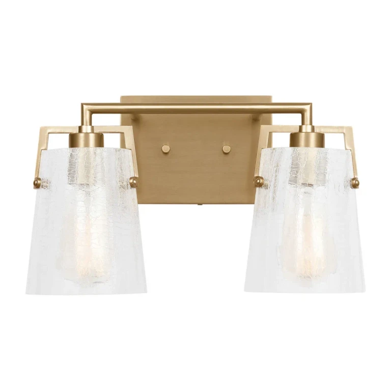 Satin Brass Bathroom Vanity Light from the Crofton Collection